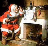 Санта Клаус у камина